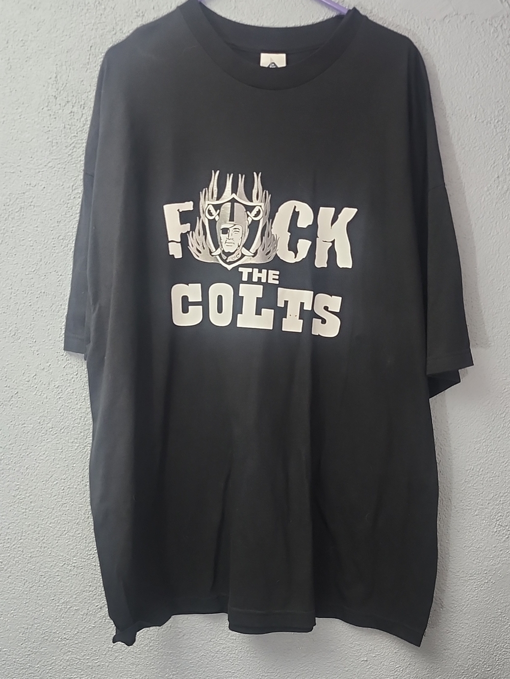 Black Short-Sleeve Graphic Tee with White Front Print
